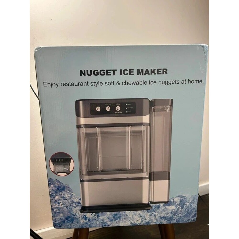 Compact Countertop Nugget Ice Maker Machine YH4028 Self-Cleaning Removable Tank